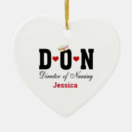 Speciaal DON Nurse kerstkeramisch Ornament