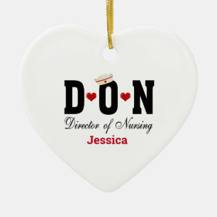 Speciaal DON Nurse kerstkeramisch Ornament