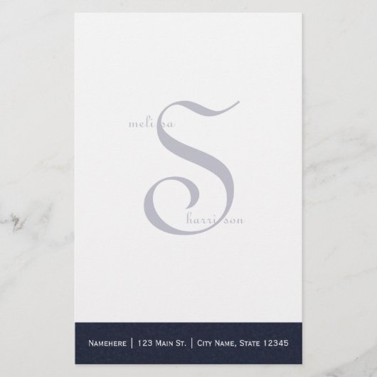 Speciaal donkerblauw briefpapier (Voorkant)