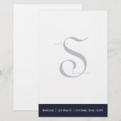 Speciaal donkerblauw briefpapier (Voorkant / Achterkant)