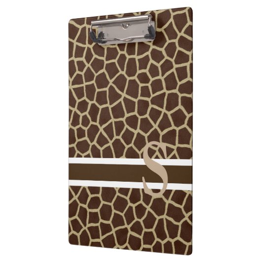 Speciaal donkerbruine badge-Giraffe afdrukken Klembord (Links)