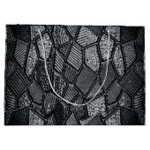 Speciaal donkergrijs mozaïekglas groot cadeauzakje (Achterkant)