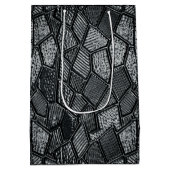 Speciaal donkergrijs mozaïekglas medium cadeauzakje (Achterkant)