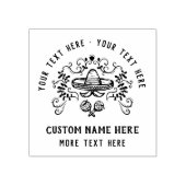 Speciaal door de hand getrokken Mexicaans  Rustic Rubberstempel (Afrduk)