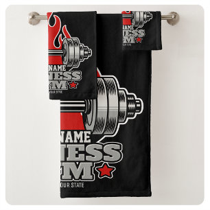 Speciaal draagbaar gewicht Dumbbell Fitness Gym Bad Handdoek