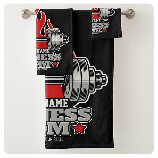 Speciaal draagbaar gewicht Dumbbell Fitness Gym Bad Handdoek