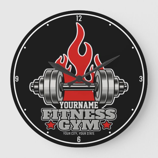 Speciaal draagbaar gewicht Dumbbell Fitness Gym Grote Klok (Voorkant)