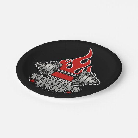 Speciaal draagbaar gewicht Dumbbell Fitness Gym Papieren Bordje (Gekanteld)