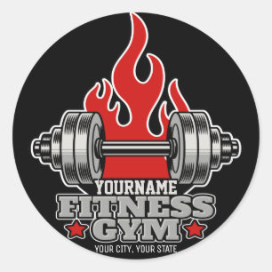 Speciaal draagbaar gewicht Dumbbell Fitness Gym Ronde Sticker