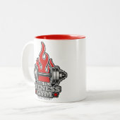 Speciaal draagbaar gewicht Dumbbell Fitness Gym Tweekleurige Koffiemok (Voorkant links)