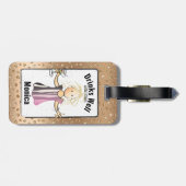 Speciaal Drink glitter Sparkle Bagagelabel (Achterkant horizontaal)