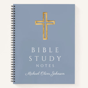 Speciaal Dusty Blue Religious Cross Notitieboek