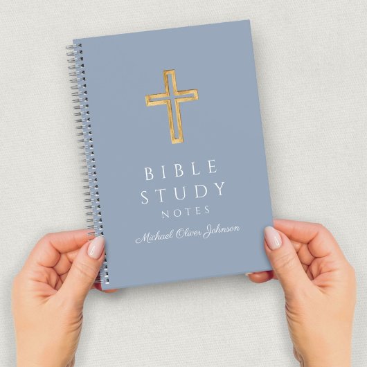 Speciaal Dusty Blue Religious Cross Notitieboek