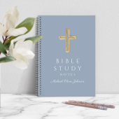 Speciaal Dusty Blue Religious Cross Notitieboek
