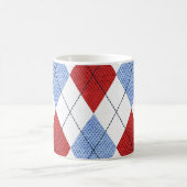 Speciaal Elegant Argyle Pattern Red & Blue Koffiemok (Center)