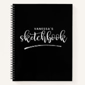 Speciaal Elegant Black White-zakboek Notitieboek (Voorkant)