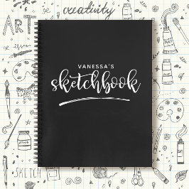 Speciaal Elegant Black White-zakboek Notitieboek