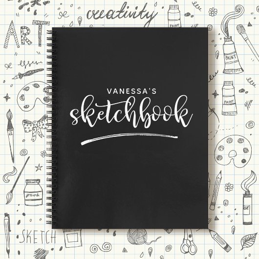 Speciaal Elegant Black White-zakboek Notitieboek