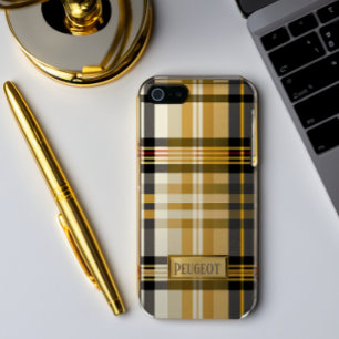 Speciaal Elegant Classic Tan en Gold iPhone 15 Case