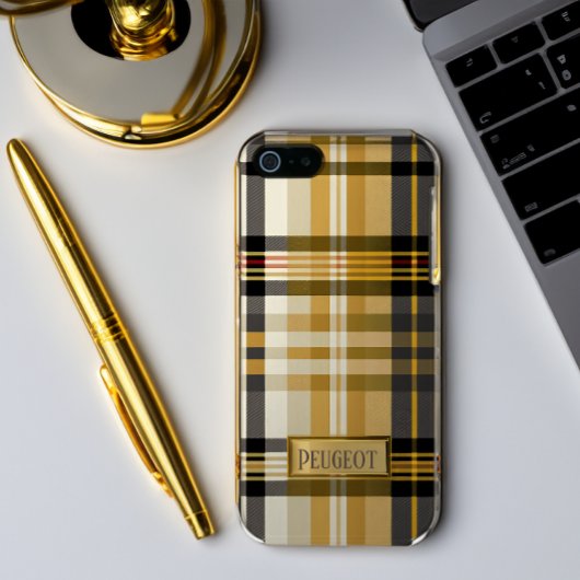 Speciaal Elegant Classic Tan en Gold Case-Mate iPhone Case