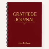 Speciaal Elegant Dark Red Gratitude-Notitieboek Notitieboek (Voorkant)