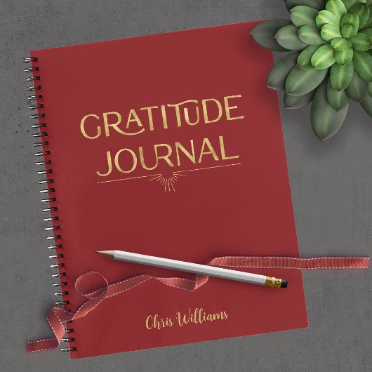Speciaal Elegant Dark Red Gratitude-Notitieboek Notitieboek