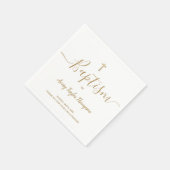 Speciaal Elegant Gold Cross Baptisme Script Servet (Hoek)