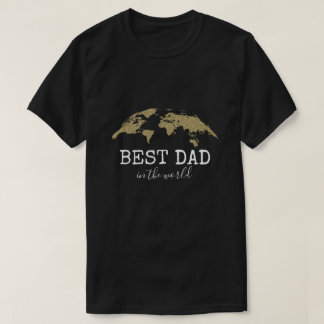 Speciaal Elegant Gold Glitter Best Dad T-shirt