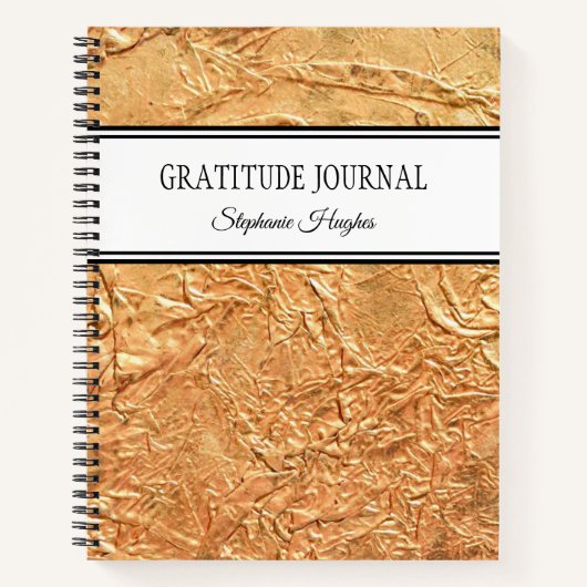 Speciaal Elegant Gold Gratitude Journal Notitieboek (Voorkant)