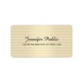 Speciaal Elegant Gold White Handwriting Script Etiket (Voorkant)