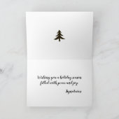 Speciaal elegant kerstboomontwerp feestdagen kaart (Binnen)