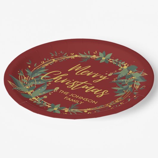 Speciaal elegant kerstpapier Borden Papieren Bordje (Gekanteld)