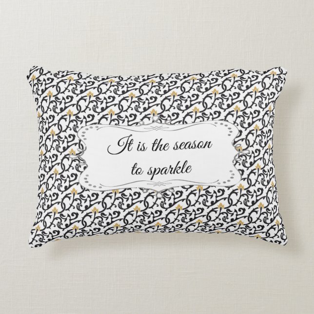 Speciaal elegant kerstpatroon accent kussen (Voorkant)