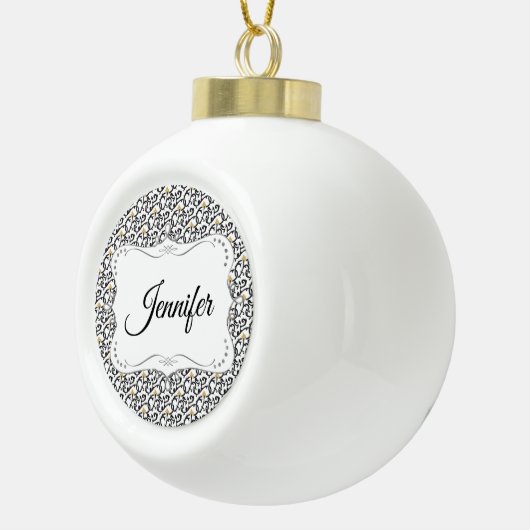 Speciaal elegant kerstpatroon keramische bal ornament (Rechts)