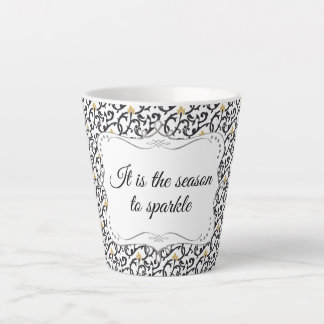 Speciaal elegant kerstpatroon latte mok
