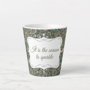 Speciaal elegant kerstpatroon latte mok