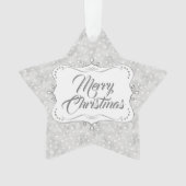 Speciaal elegant kerstpatroon ornament (voorkant)