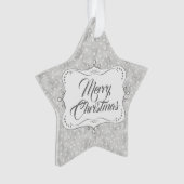 Speciaal elegant kerstpatroon ornament (voorkant)