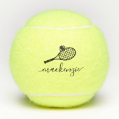 Speciaal Elegant Name Script Tennisballen (Voorkant)