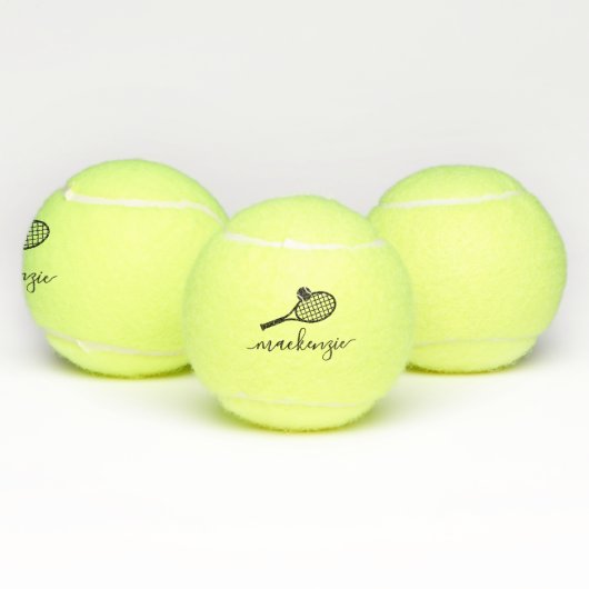Speciaal Elegant Name Script Tennisballen (Multi)