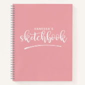 Speciaal Elegant roze witboek Notitieboek (Voorkant)