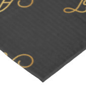 Speciaal elegant Script Angel Gold Black Tafelkleed (Gekanteld)