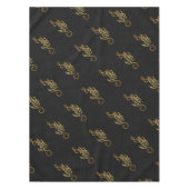 Speciaal elegant Script Angel Gold Black Tafelkleed (Voorkant)