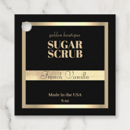 Speciaal Elegant Spa Product Zwart goud Bedankjes Labels