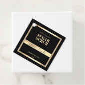 Speciaal Elegant Spa Product Zwart goud Bedankjes Labels (In situ)