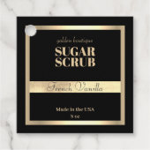 Speciaal Elegant Spa Product Zwart goud Bedankjes Labels (Voorkant)
