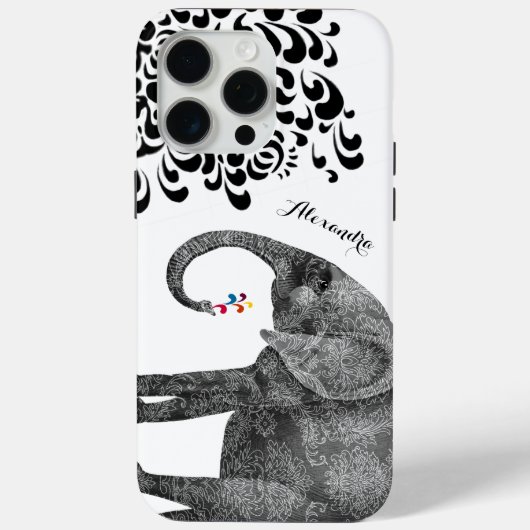 Speciaal Elephant Damask iPhone 6 hoesje (Achterkant)