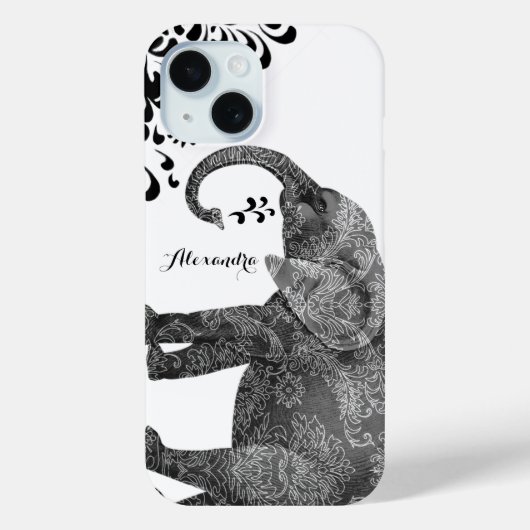 Speciaal Elephant Damask iPhone 6 hoesje (Achterkant)