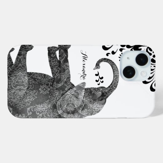 Speciaal Elephant Damask iPhone 6 hoesje (Achterkant (horizontaal))