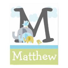 Speciaal Elephant Love Initiaal/Name Poster Art